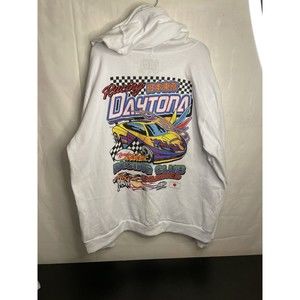 Daytona Racing Hoodie Fresh Laundry White Hooded Sweatshirt XXL Savage Japan